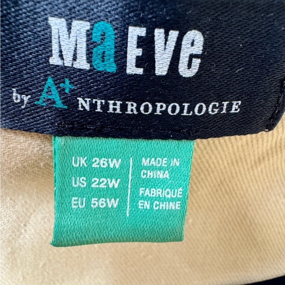 Anthropologie Maeve Embroidered Daisy Trench Coat Size 22 Cotton Hemp - Picture 14 of 16